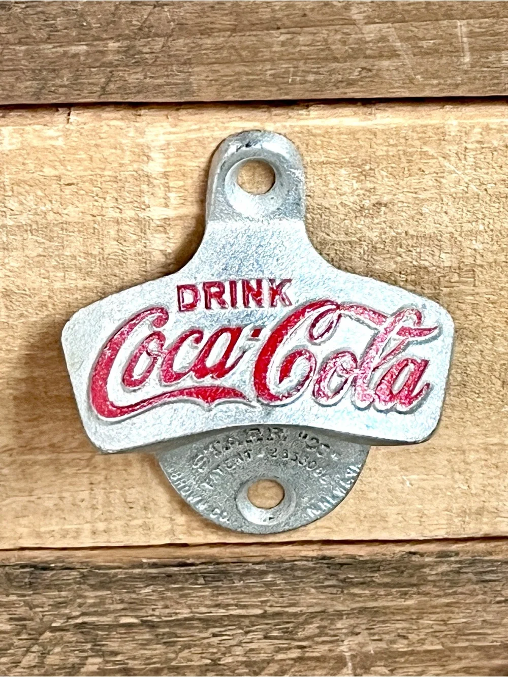 Vintage STARR X Coca Cola Wall Mount Bottle Opener Cast Iron Brown Co Soda Cup